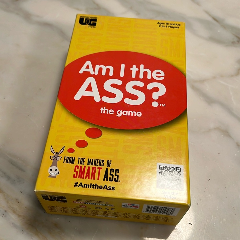 NWT ADULT BOARD GAME- AM I THE ASS
